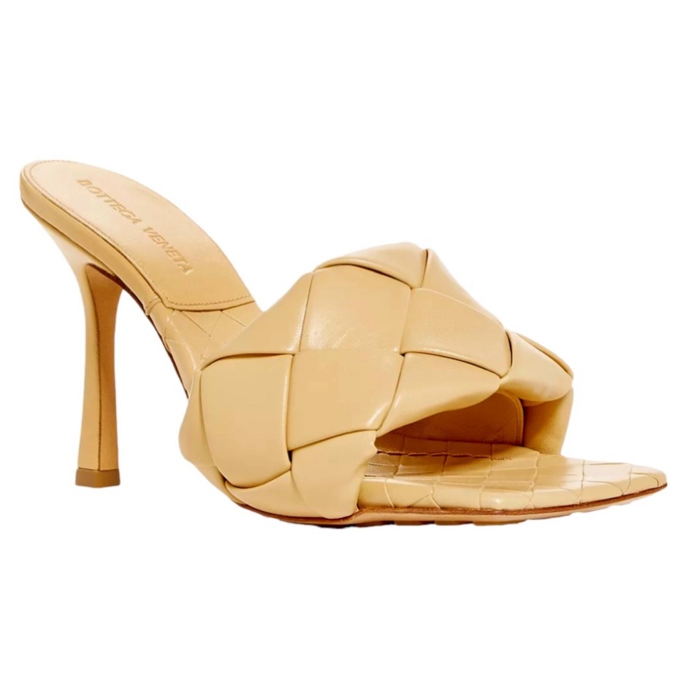 Bottega Veneta Lido Women's Woven High Heel Slide Sandals